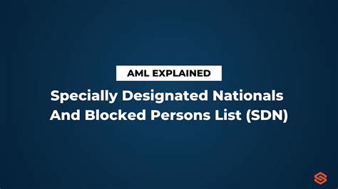 org ), as well as persons listed on the <b>sdn</b>. . Who do blocked funds from individuals on the sdn belong to